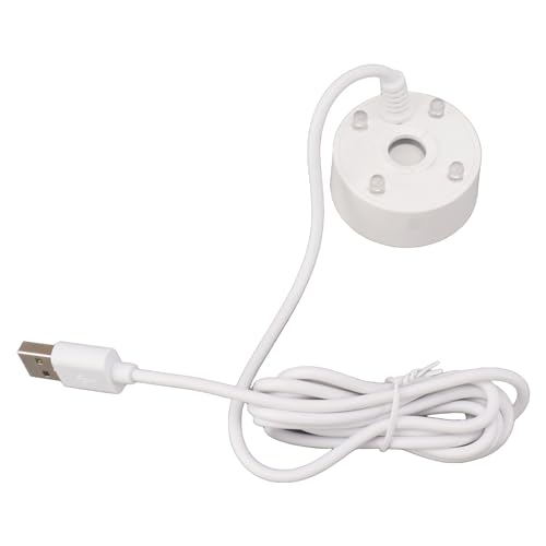 Usb Fogger With 4 Led Lights For And Fountains, Water Atomizer Humidifier (White) - color: White