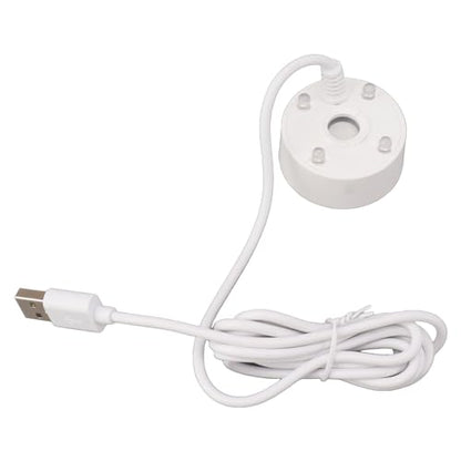Usb Fogger With 4 Led Lights For And Fountains, Water Atomizer Humidifier (White) - color: White
