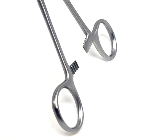 Set of 3 Pean Hemostat Forceps Curved 6", 8", 10" Tongs Full Serrated, Stainless Steel