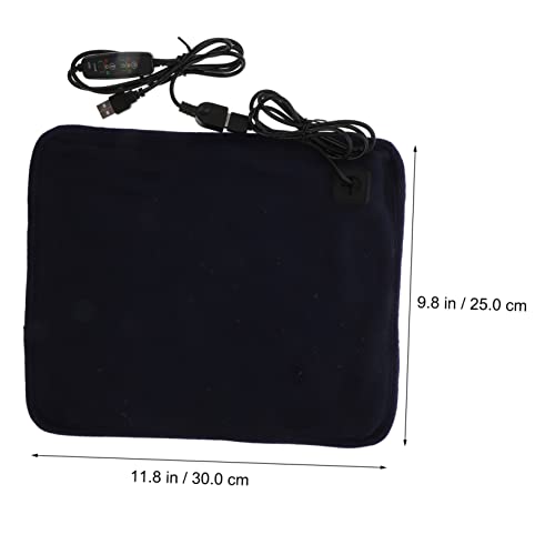 VANZACK 1pc Reptile Heating Pad Temperature Control USB Heated Mat for Turtles Lizards and Other Pets Easy to Clean Electric Warming Cushion for Sick Pregnant Animals - color: Navy