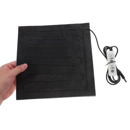 Reptile Heating Pad Low Energy Consumption Electric Heated Mat with Adjustable Temperature, Waterproof Cloth Material for Small Reptiles and Snakes for Home and Travel Use