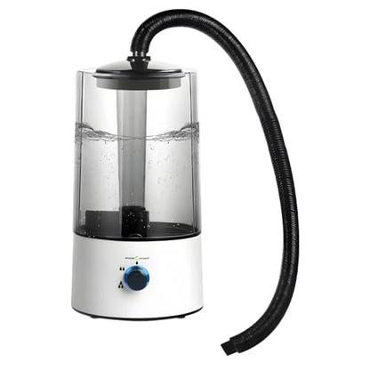 Reptile Fogger 4 L, 135 fl oz, Humidifier Mister for Chameleon Lizard Tortoise, Top Fill Fog Machine with Stretchable Tube, Adjustable Mist Output, Black and White