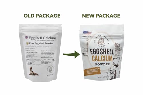8 oz Pure U.S.A. Eggshell Powder for Dogs/Cats, Finely Ground, Calcium Supplement