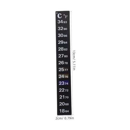 PRETYZOOM 2Pcs Fish Tank Thermometer Sticker Strip Color Changing Temperature Indicator for Aquariums Easy to Read Safe and Convenient for Fish Tanks and Reptiles