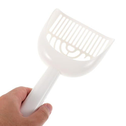 Healifty Wall-Mounted Cat Litter Scoop with Fine Mesh and Dual-Slot Sifting, Plastic Poop Scooper for Cat Litter Box Cleaning, Pink Pet Sand Shovel for Kitten and Reptile Waste Removal