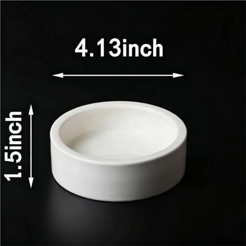 Ceramic Reptile Feeding Bowl Anti-Escape Worm Dish Lizard Gecko Bearded Dragon Food Water Bowl Terrarium Habitat Decor - size: Medium