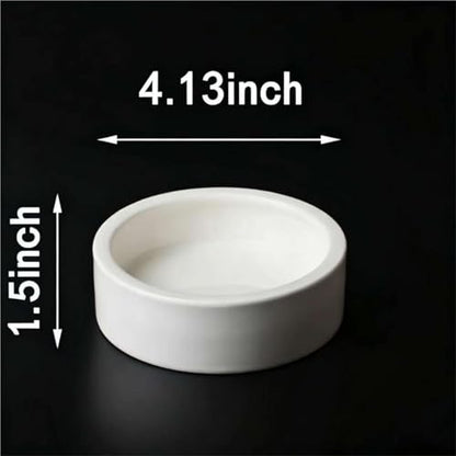 Ceramic Reptile Feeding Bowl Anti-Escape Worm Dish Lizard Gecko Bearded Dragon Food Water Bowl Terrarium Habitat Decor - size: Medium