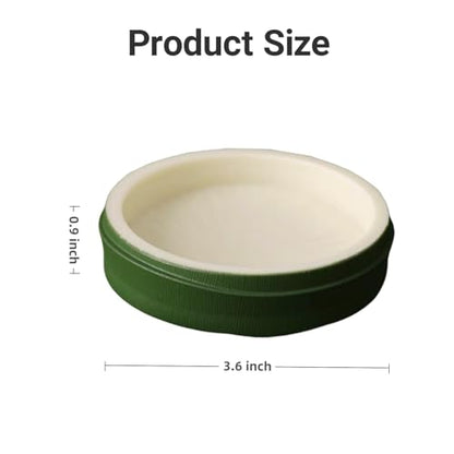 2 Pack Snail Water and Food Bowl，atural Design Food Bowl for Pet Snails, Garden Snails Pet Land Snail Terrarium Supplies - color: green