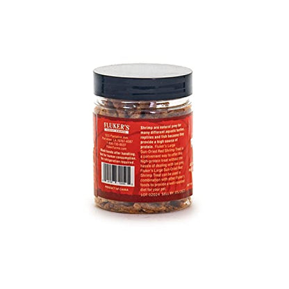 Fluker's All Natural Large Sun-Dried Red Shrimp, High Protein Treats, Aquatic Turtle Food, Great for Aquatic Frogs, Tegus, Monitors, and Tropical Fish, 6 oz (Pack of 2) - size: 0.6 Ounce (Pack of 2)