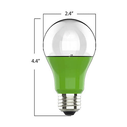 Feit Electric A19/GROW/LEDG2/BX Full Spectrum Led 60W Equivalent A19 Non-Dimmable Hydro Grow Light Bulb, Green