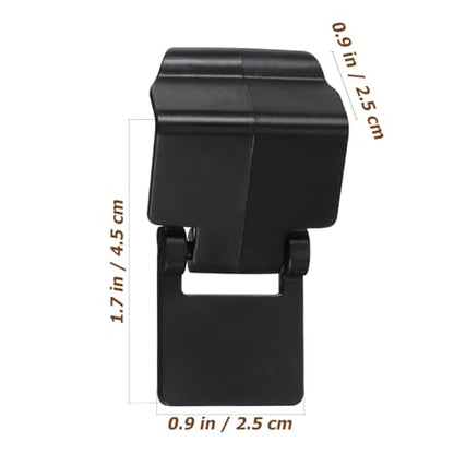 Baluue 6 Pack Aquarium Lid Clips & Reptile Cage Locks - Anti Escape Tank Clamp for Snake, Turtle, Lizard & Tarantula Terrarium - Security Buckle for Glass Cover (Black, Plastic)
