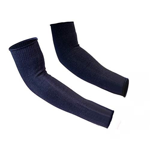 Protective Arm Sleeves, Cut Heat Resistant Arm Protectors Anti Abrasion Safety Armband for Garden Kitchen Work 1 Pair (Black) - color: Black-short Sleeve