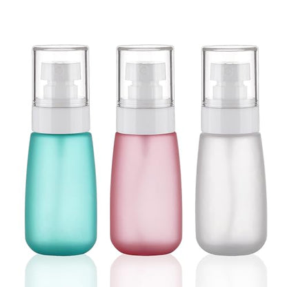 Travel Spray Bottles TSA Approved 3 Pack (2.5oz/75ml) –Leak Proof Fine Mist Refillable Empty Plastic Spray Bottles for Perfume, Essential Oils, Toners, Hair & Face Mist(75 ml) - size: 75 ml