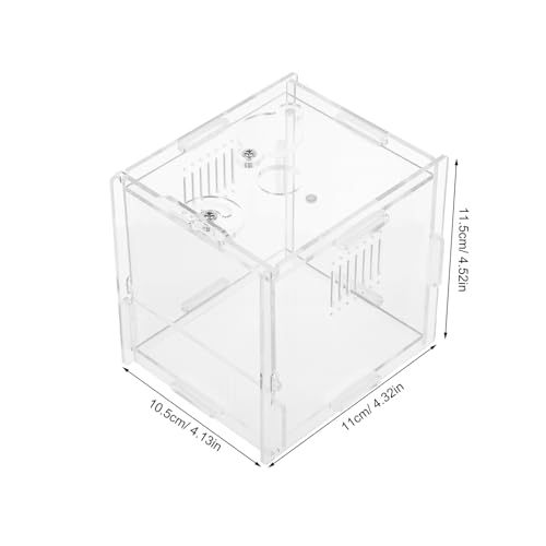 Small Acrylic Reptile Breeding Box with Ventilation Animal Habitat Cage for Spiders Jumping Spiders and Small Amphibians Terrarium for Indoor Pet Keeping