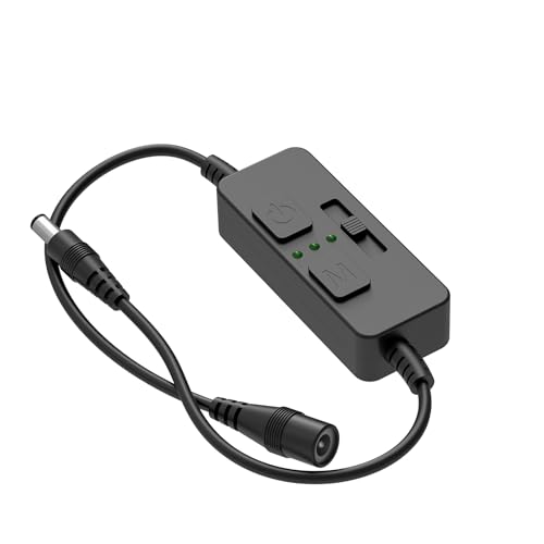 AIBOO Single Color Slider Dimmer with Timer - PWM 1pc DC 5V/12V/24V LED Controller, 36W Max, Slide Brightness Control & Auto-Off for LED Strip Lights, Closet, Counter, Aquarium Lighting (Black) - color: Black