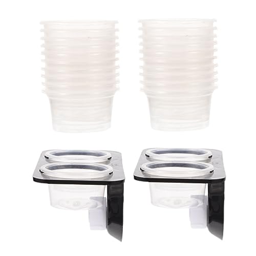 KESYOO Reptile Feeding Ledge 2-Piece Set with Suction Cups Gecko Water Feeder and Food Bowl for Reptile Tanks Random Color for Chameleons