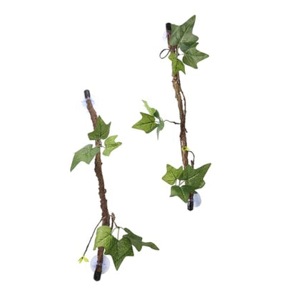 jojofuny 2Pcs Reptile Vines with Suction Cups Jungle Climber Branches for Snakes Lizards Geckos Terrarium Habitat Decoration and Exercise