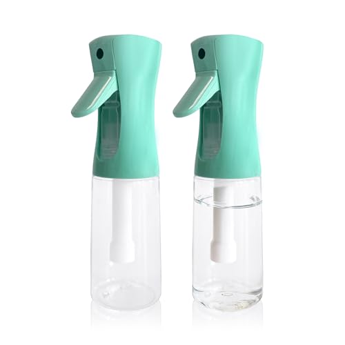 Spray Bottle for Hair Continuous Ultra Fine Mist (200ml) 360° Multi Spray Bottle for Plants, Cleaning, Skin Care Leakproof & Durable 2 Pack - color: Green, size: 200ml-2 pack