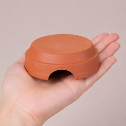 Terracotta Snake Hide, Reptile Hide Cave for Geckos Scorpions, Terrarium Decor Reddish Brown 100g, Average Reptile Hide (Diameter - size: average Reptile Hide (Diameter