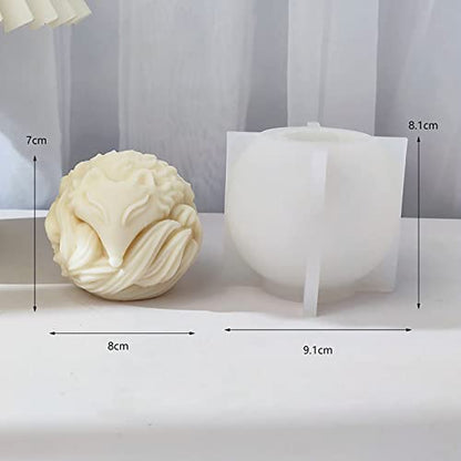 Fox Resin & Silicone Animal Molds - 3D Fox & Candle Molds for Soap & Candle Making - color: candle-fox