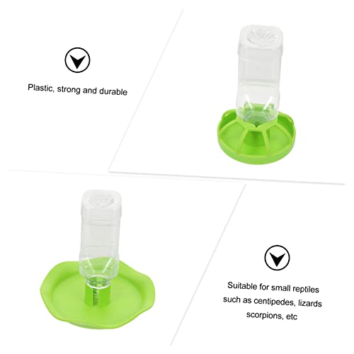 2sets Lizard Water and Food Basins Plastic Tortoise Water Feeders for Small Reptiles for Lizards Turtles and Other Crawling Pets