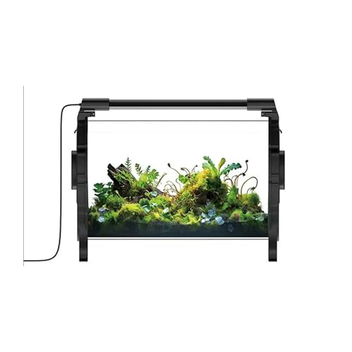 Bioloark Glass Plant Terrarium HZ-230 High Borosilicate Glass Strip Lighting Ecological Tank for Landscaping (White, Large Size) - color: White