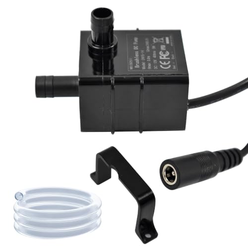 CONQUERALL Fountain Pump DC 12V 63GPH 9.8ft 5W Submersible Pump with 3.3ft Tubing for Solar Water Heater Circulation - color: 12v 5w 240l/H 3m Head