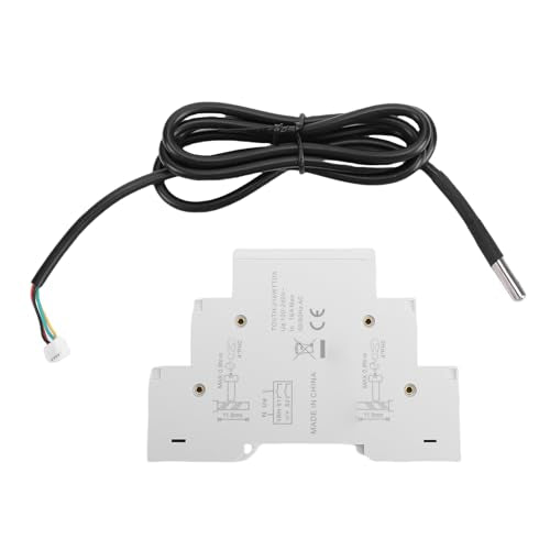 Smart Temperature Humidity Switch, WiFi Controller with Probe, 16A for Home Farm Remote Monitoring, Convenient DIN Rail Mount