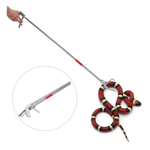 Toddmomy 1pc Stainless Steel Snake Catcher Practical Reptile Capture Tool for Safe Handling Folding Design for Easy Storage and Use