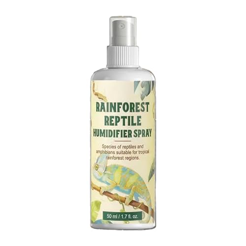 Reptile Hydration Mister, Compact Animal Humidify Spray, 50ml Fine Mist Bottle with Easy Trigger, Portable Terrarium Moisture Sprayer, Tropical Habitat Care Tool, Pet Enclosure for Gecko Chameleon
