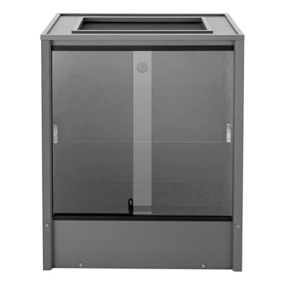 New Age Pet® Madagascar Vertical Reptile Lounge Habitat, (30" L x 24" W x 36" H) Arboreal Chameleon Cage Made with ECOFLEX®, Non-Toxic & Eco-Friendly Materials, Quick & Easy Assembly - color: Grey