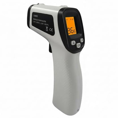 Infrared Thermometer Gun, Digital Laser Temperature Gun -58°F to 1022°F, Adjustable Emissivity, LCD Backlight, MAX/MIN Display, Non-Contact Thermometer for Pizza Oven, BBQ, HVAC, Griddle - color: Gray（-58℉-1022℉）