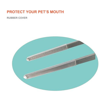 Extra Long Tweezers with Rubber Cover Tips, Fecsam Feeding Tongs - 2 Pack/18.9 inch Aquarium Stainless Steel Large Aquascape Tools for Fish Tank, Terrarium，Aquascaping, Reptile, Bearded Dragon