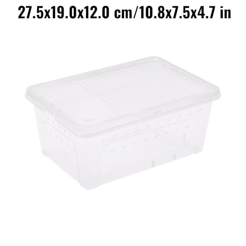Reptile Terrarium with Ventilation for Small Animal Housing and Habitat - size: 27.5x19x12 cm