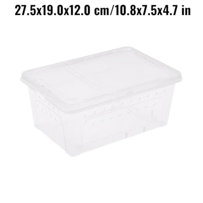Reptile Terrarium with Ventilation for Small Animal Housing and Habitat - size: 27.5x19x12 cm