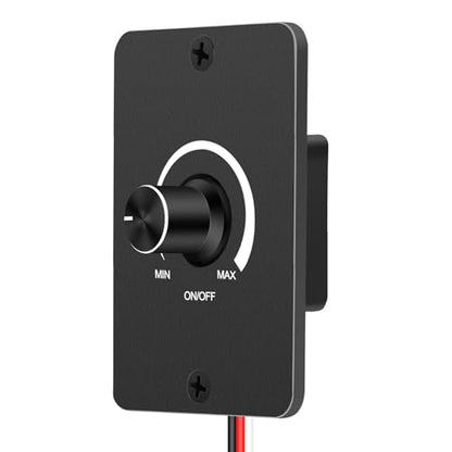 Linkstyle 12V Dimmer Switch, Rotary ON/Off Dimmer for Car Trailers Van Truck RV 60W LED Lights, Halogen, Incandescent