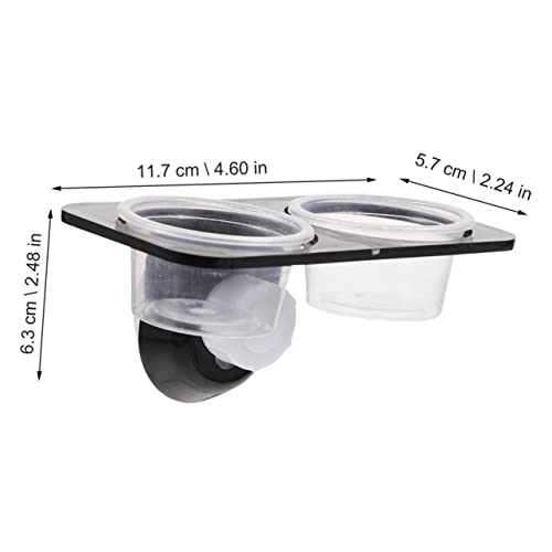 1Set Reptile Feeding Ledge with Suction Cup Reptile Feeder for Gecko Water Bowl Compact Durable Feeding Dish for Terrarium for Crested Gecko Leopard Gecko