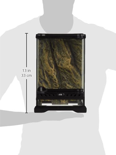 Exo Terra Glass Nano Terrarium Kit for Reptiles and Amphibians, Nano Tall - 8 x 8 x 12 Inches - size: 8 x 8 x 12 Inches