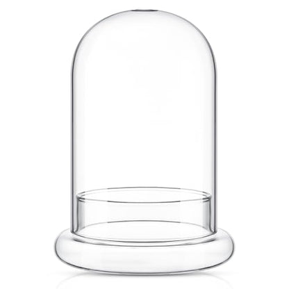1 PC 5.9 x 7.9 Inch Glass Terrarium Dome Cloche with Air Hole & Glass Base, Clear Terrarium Containers Ventilated Plant Humidity Dome for Carnivorous Plants Orchids Tropical Cuttings, No Leakage - size: 5.9 x 7.9 Inch