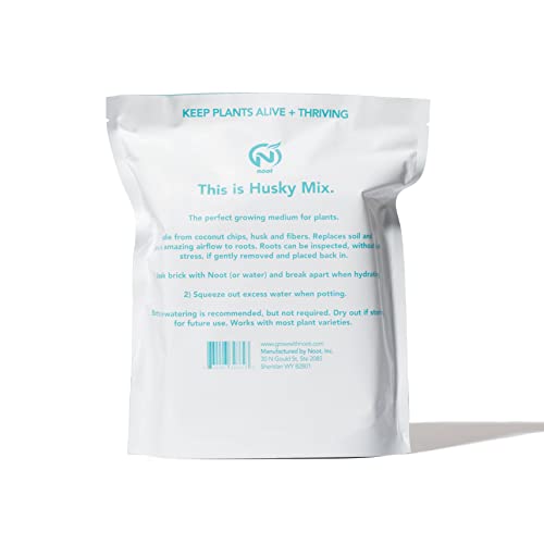 Noot Indoor Coconut Chips Husk Bark Potting Mix Coco Coir Brick. Avoid Root Rot with Fast Draining Soil. Houseplant, Monstera, Fiddle Leaf Fig, Orchid. Hydrate in Bag for ~ 2 Gal. - size: Husky Mix