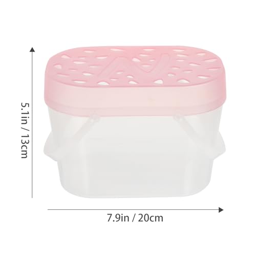 SUPVOX 2pcs Portable Small Pet Carriers Handheld Hamster Boxes Turtle Reptile Cages Plastic Travel Cases for Small Animals