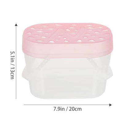 SUPVOX 2pcs Portable Small Pet Carriers Handheld Hamster Boxes Turtle Reptile Cages Plastic Travel Cases for Small Animals