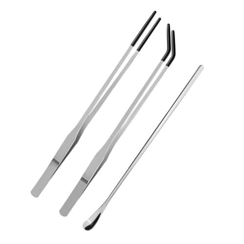 Reptiles Feeding Tongs Clamp Long Nonslip Coated Stainless Steel for Safe Pet Food Handling Pet Feeding - color: Feeding Spoon