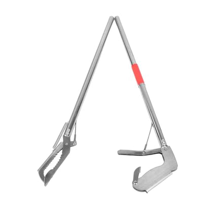 TOYANDONA Snake Tongs Collapsible Grabber Tool Stainless Steel Reptile Catching Equipment for Efficient Snake and EEL Capture for Farm Safety and Wildlife Management
