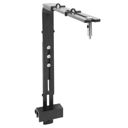 Jiawu Fish Tank Light Stand, Adjustable Height Lightweight Aluminum Alloy High Stability Fish Tank Light Bracket, Reptile Lamp Stand with Hex Wrench Screws for Aquariums Reptile Tanks (Black) - color: Black