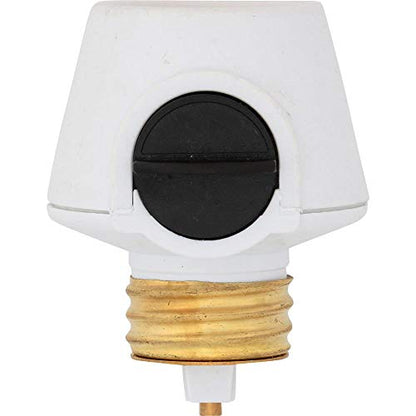 Westek 6009B 100W Full Range Lamp Socket Manual Dimmer, White