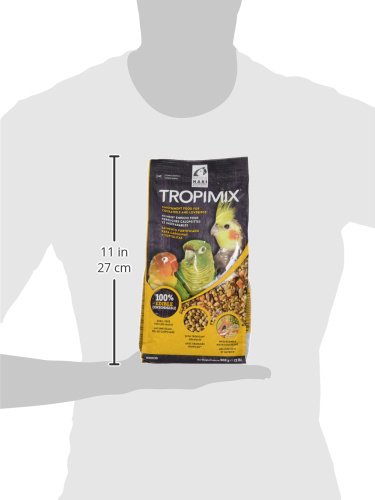 Hari Hagen Tropimix Enrichment Food for Cockatiels & Lovebirds, 2 lb. - HARI Parrot Food with Seeds, Fruit, Nuts, Vegetables, Grains, and Legumes - size: 2 Pound (Pack of 1)