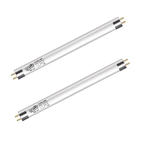 T5 UVB Reptile Light Bulb – 2-Pack 8W High-Output 10.0 UVB Bulbs for Bearded Dragons, Turtles & Lizards – Liner UVA/UVB Lighting for Basking & Vitamin D3 Synthesis