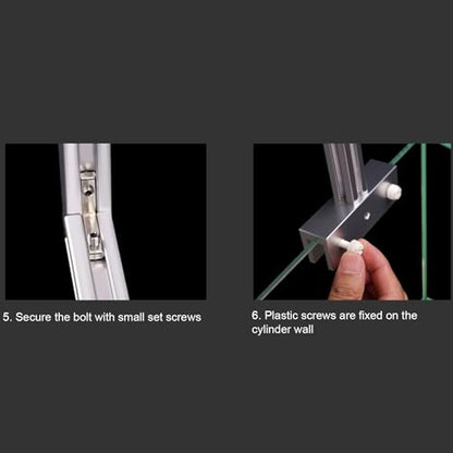Reptile Lamp Stand, Aluminium Alloy, Adjustable, Lightweight, Easy Installation for Turtle Tank and Fish Tank