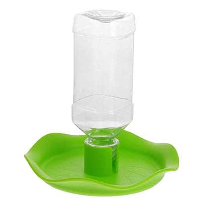 Pet Fountain Water Bowl Reptile Food Tray Automatic Feeder Plastic Easy to Lizard Tortoise Multi-Purpose Stand